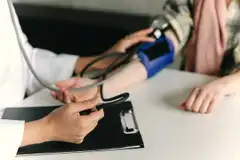 Blood pressure being measured: illustrative image of clinical supervision
